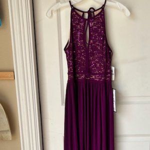Full Length Purple Gown with sequins/sparkle
